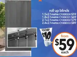 Cheap as Chips roll up blinds offer