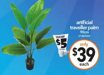 Cheap as Chips artificial traveller palm offer