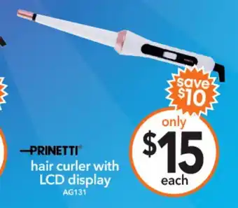 Cheap as Chips hair curler with LCD display offer