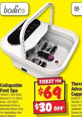 JB Hi-Fi Collapsible Foot Spa offer