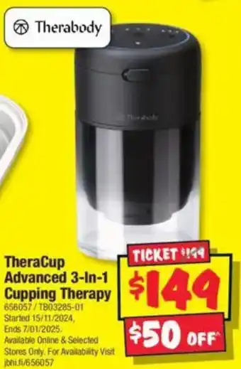 JB Hi-Fi TheraCup Advanced 3-In-1 Cupping Therapy offer