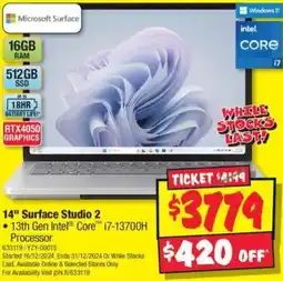 JB Hi-Fi 14" Surface Studio 2 offer