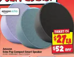 JB Hi-Fi Amazon Echo Pop Compact Smart Speaker offer