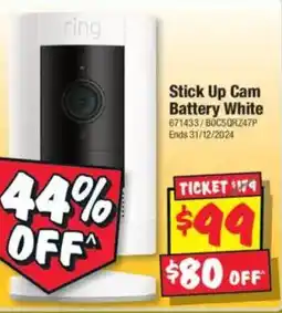 JB Hi-Fi Stick Up Cam Battery White offer