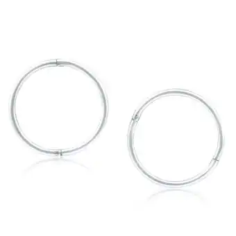 Grahams Jewellers Sterling silver plain sleeper 13mm earrings offer