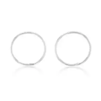 Grahams Jewellers Sterling silver plain 16mm sleeper earrings offer