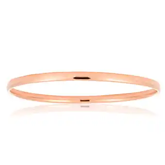 Grahams Jewellers 9ct rose gold hollow 4mm x 65mm bangle offer