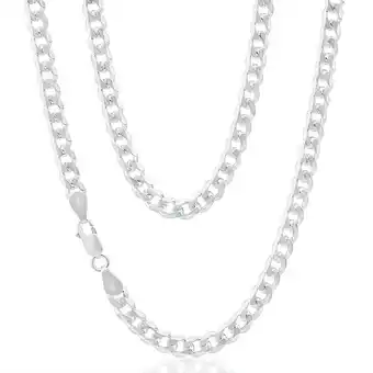 Sterling silver curb heavy 150 gauge 50cm chain