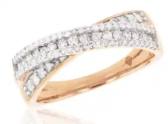Grahams Jewellers Crossover ring with 0.50ct tw of diamonds in 9ct rose gold offer