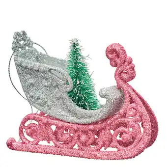 Harris Scarfe Soren 3pc 12.5cm glitter sleigh silver offer