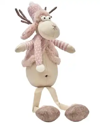 Harris Scarfe Soren 60cm pink sitting reindeer offer