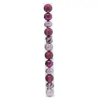Harris Scarfe Soren 12pc bauble set cranberry offer