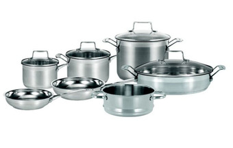 Harris Scarfe Scanpan 7pc impact stainless steel cookset offer
