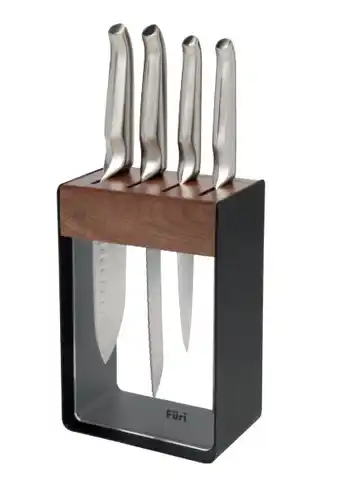 Harris Scarfe Furi 5pc pro black knife block set offer