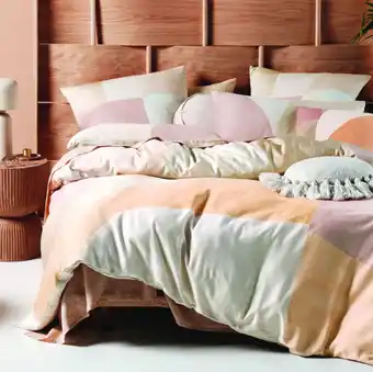 Harris Scarfe Linen house eisha cotton quilt cover set qb offer