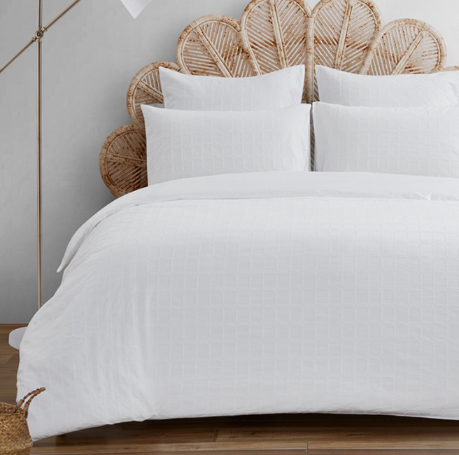 mills cotton jacquard quilt cover set 