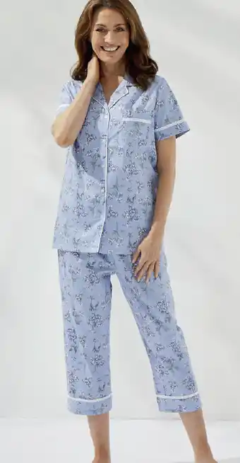 Harris Scarfe Sash & rose 3/4 woven cotton sleep set offer