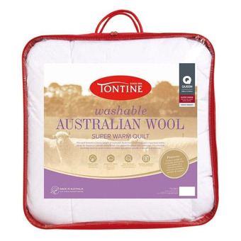 Tontine 500gsm superwarm washable australian wool quilt qb