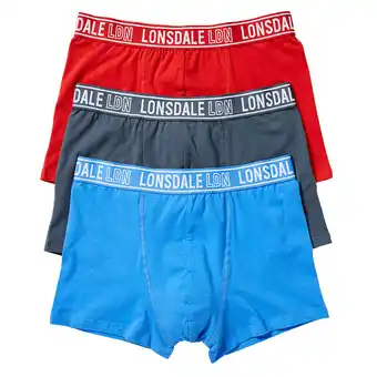Lonsdale 3pk everyday cotton trunks