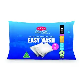 Tontine easy wash medium 2pk pillow