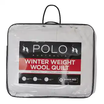 Harris Scarfe Polo 500gsm washable wool quilt kb offer