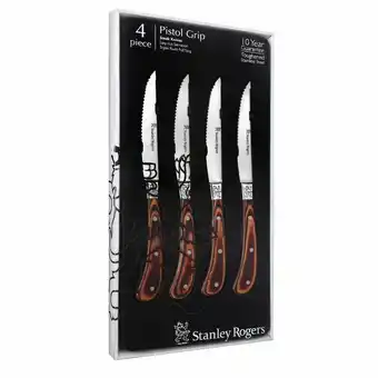 Harris Scarfe Stanley rogers woodlands 4pc steak knive set brown offer