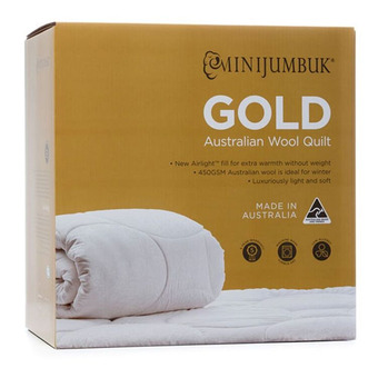 Minijumbuk gold 450gsm australian wool quilt qb
