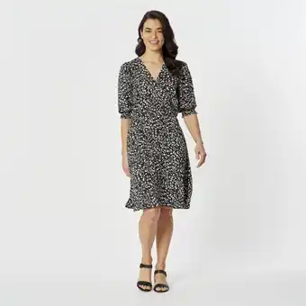 Khoko smart wrap shirred dress