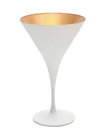 Art craft luna 4pc glassware martini set - white