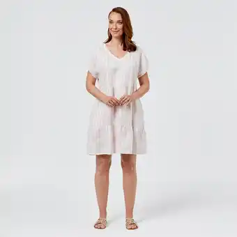 Harris Scarfe Khoko collection tiered linen dress offer