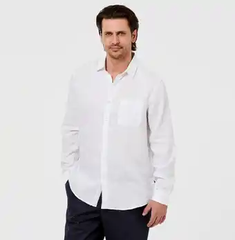 Harris Scarfe Bronson basic elliot long sleeve linen epaulette offer
