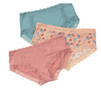 Harris Scarfe Sash & rose 3pk micro & lace full brief offer