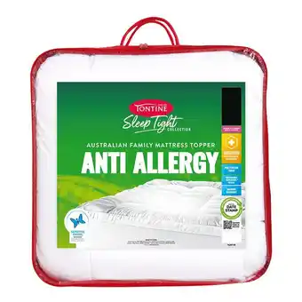 Harris Scarfe Tontine anti allergy mattress topper kb offer