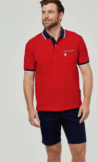 Harris Scarfe U.s. polo assn. short sleeve polo with patch pocket logo offer