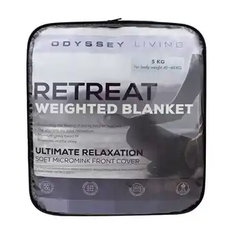 Harris Scarfe Odyssey living weighted blanket 5kg offer
