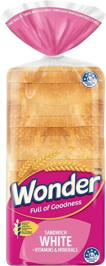 IGA Wonder White or Wholemeal Bread 680-700g Selected Varieties offer