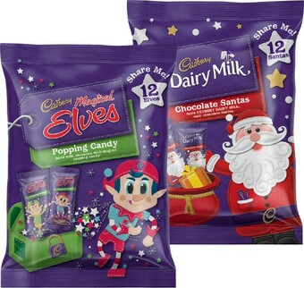 Cadbury Santa, Marshmallow or Magical Elves Share Bag 144-175g Selected Varieties*