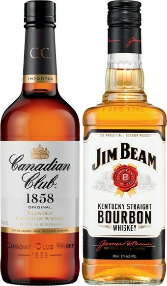 IGA Canadian Club Whisky or Jim Beam White Label Bourbon 700mL offer