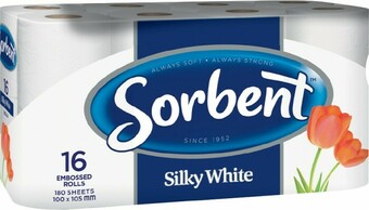IGA Sorbent Silky White Toilet Rolls 16 Pack offer