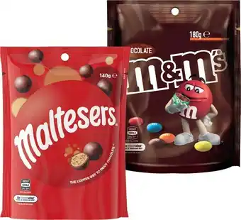 IGA Maltesers, M&M's, Pods Bite Size Pack 120-180g Selected Varieties offer