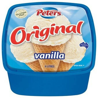 IGA Peters Original Vanilla or Neapolitan Ice Cream 4 Litre offer