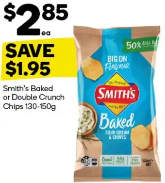 Woolworths Smith's Baked or Double Crunch Chips offer