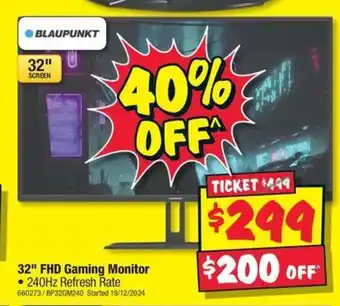 JB Hi-Fi 32" FHD Gaming Monitor offer