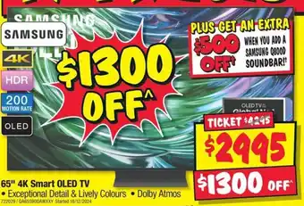 JB Hi-Fi 65" 4K Smart OLED TV offer