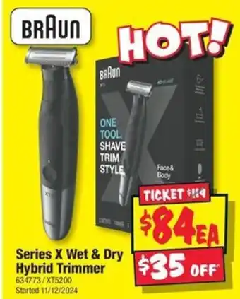 JB Hi-Fi BRAUN Series X Wet & Dry Hybrid Trimmer offer