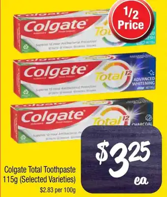 Farmer Jack's Colgate Total Toothpaste offer