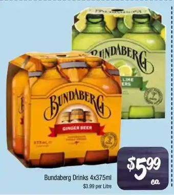 Farmer Jack's Bundaberg Drinks offer