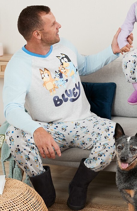 Bluey Mens Knit Pyjama Offer At Big W