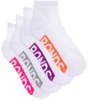 BIG W Bonds Girls 4-Pack Logo Sport Socks - White offer