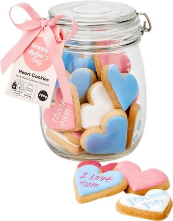 BIG W Mini Heart Cookies in Glass Jar 280g offer